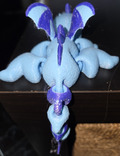 Articulated Dragon Fidget Toy, Fantasy Creature, Dragon Figurine, Castle Option, Desk Pet