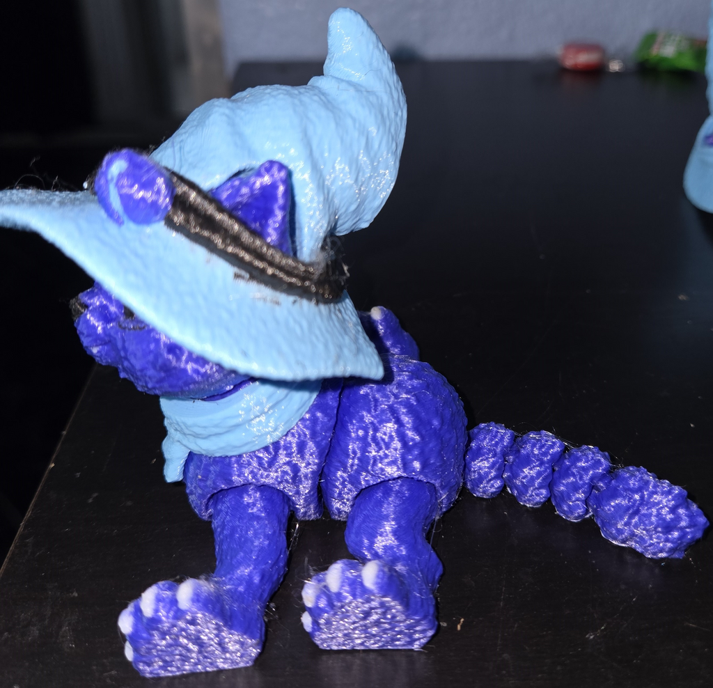 Articulated Cat Figurine | Witch Hat, Scarf, Halloween Decor, Fidget Toy
