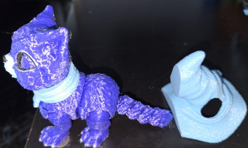 Articulated Blue Cat Figurine | Witch Hat, Scarf, Halloween Decor, Fidget Toy