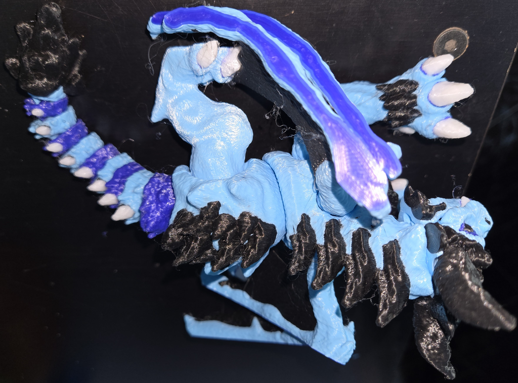 Frosty Dragon – Articulated 3D Printed Ice Dragon Figurine